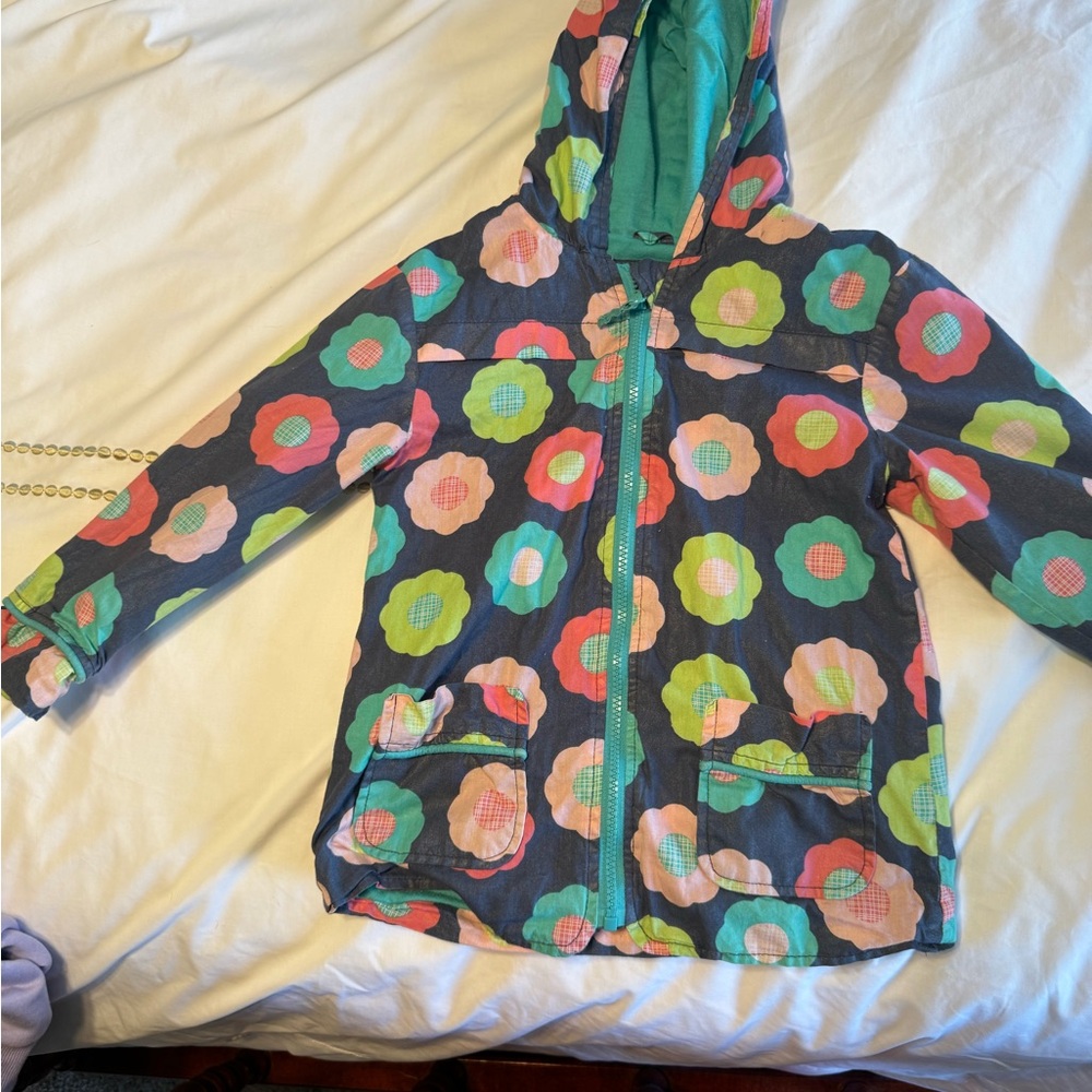 Circo Floral Hooded Jacket - Navy, Pink, Green, Coral